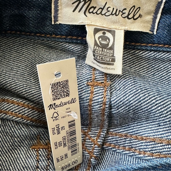 Madewell Baggy Straight Leg Women's Jeans Blue Size 29 NWT - Picture 7 of 13